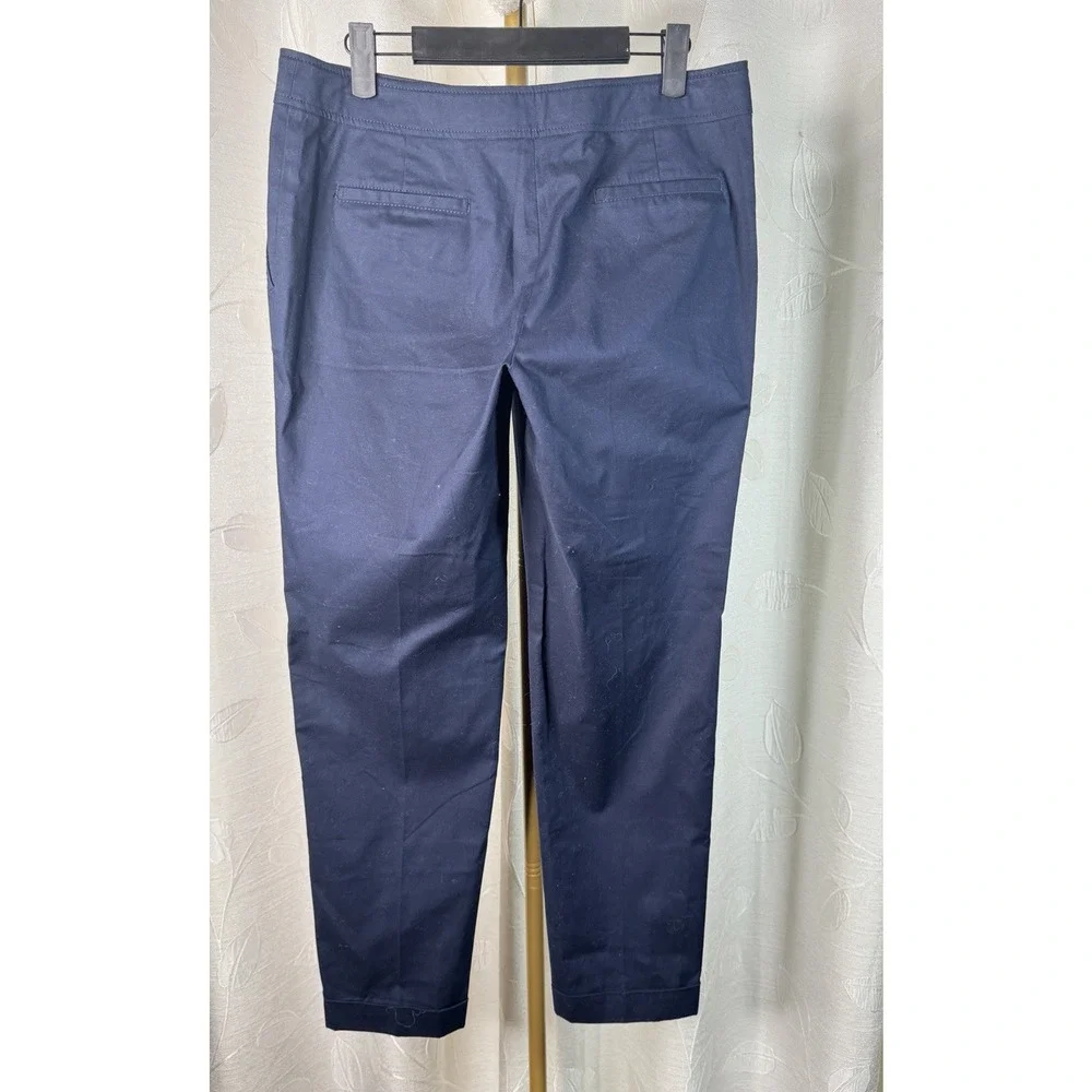 Tory Burch Trendy Straight Leg Cuffed Stretch Trousers, Size 8, NWT, MSRP $265